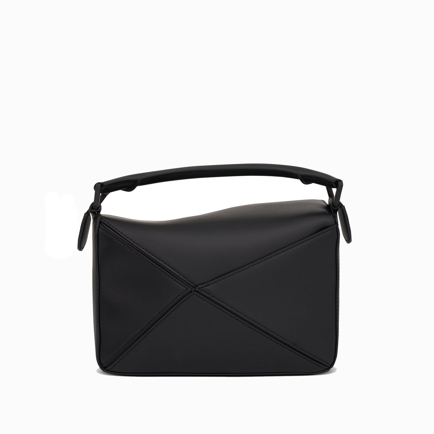 Small Puzzle Bag in Satin Calfskin in Black