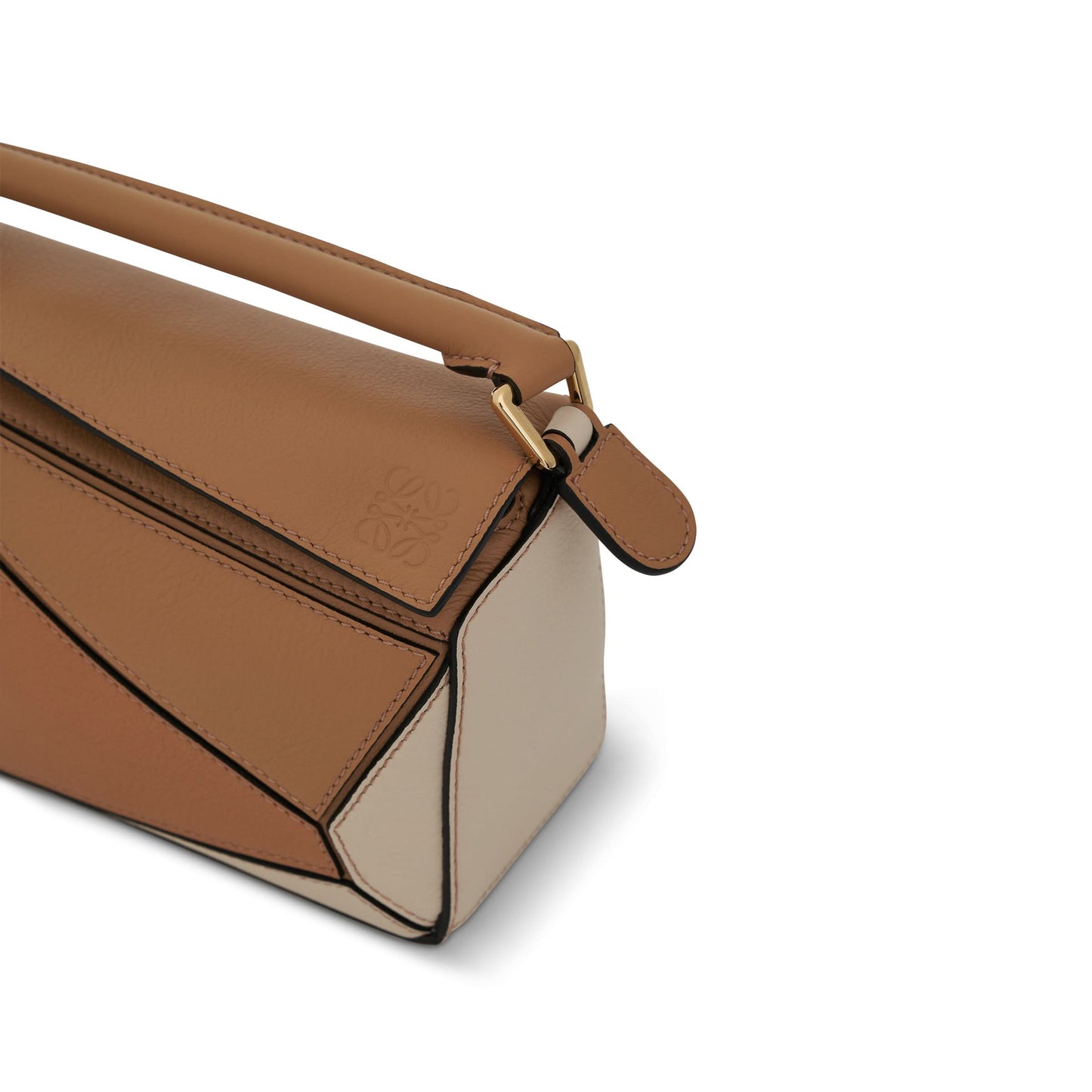 Mini Puzzle Bag in Classic Calfskin in Dune/Warm Desert