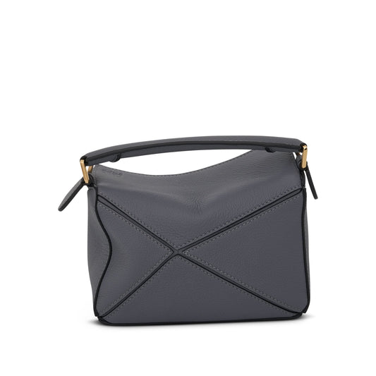 Mini Puzzle Bag in Soft Grained Calfskin in Asphalt Grey