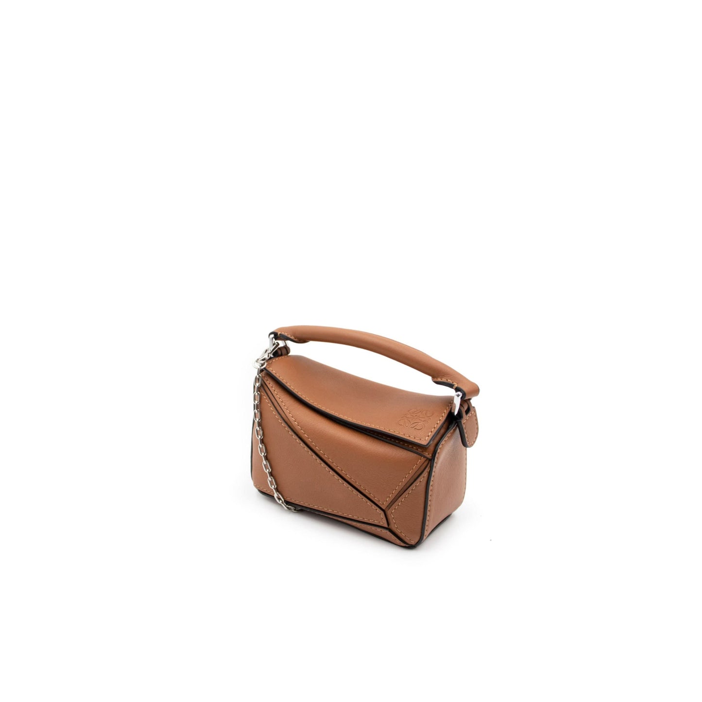 Nano Puzzle Bag in Classic Calfskin in Tan