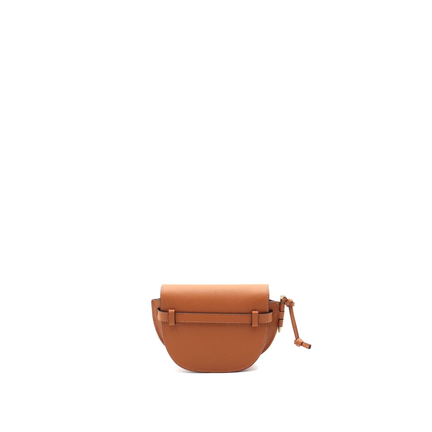 Mini Gate Dual Bag in Pebble Grain Calfskin in Tan