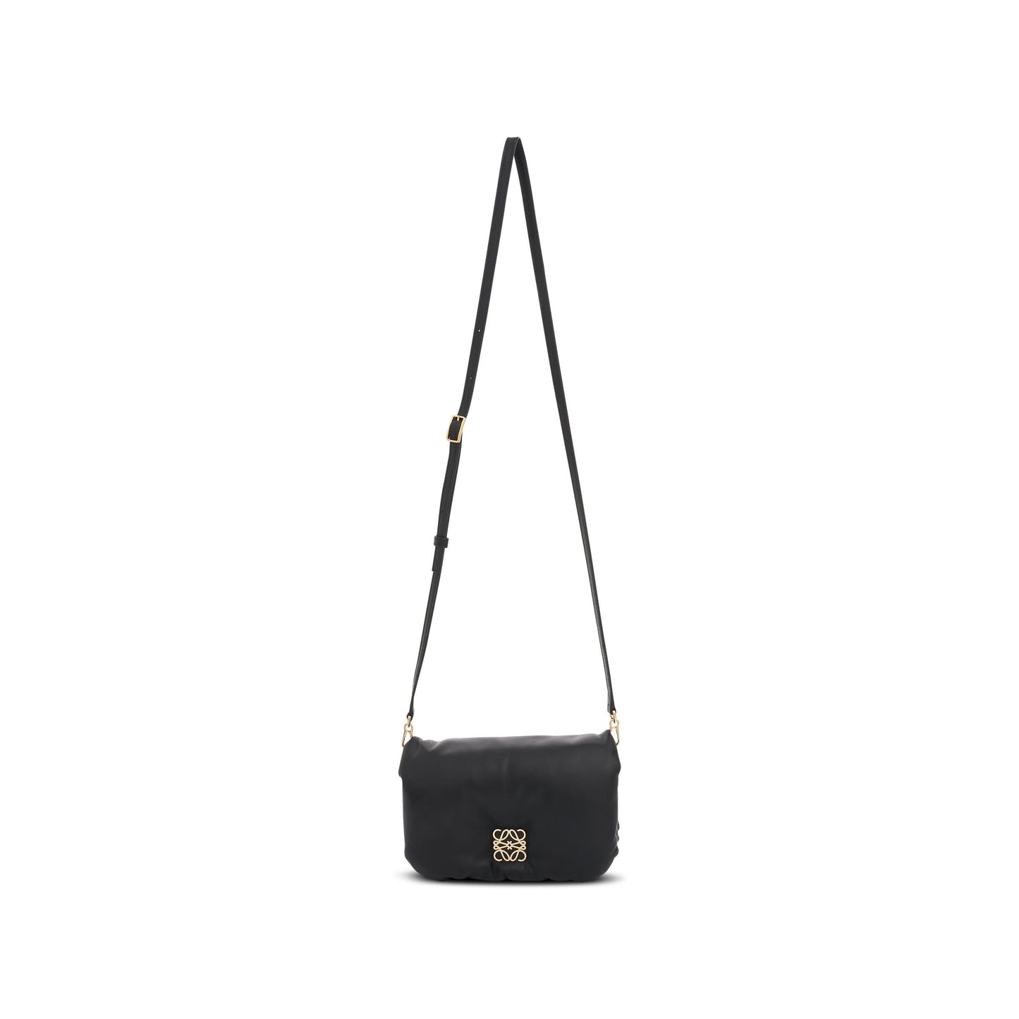 Mini Puffer Goya Bag in Shiny Nappa Lambskin in Black