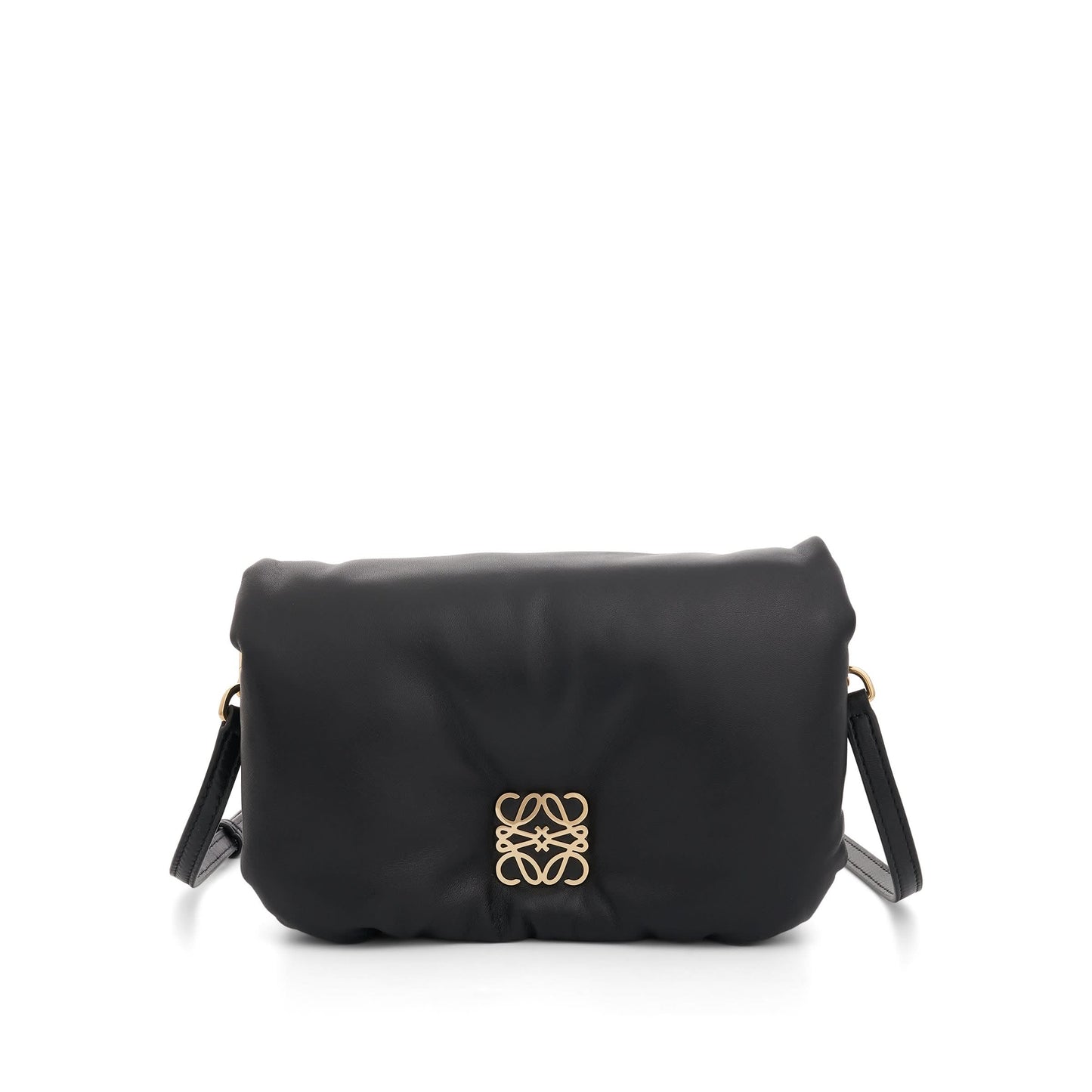 Mini Puffer Goya Bag in Shiny Nappa Lambskin in Black