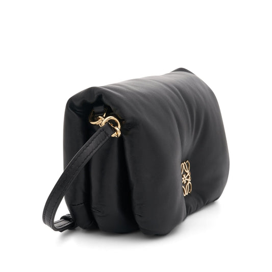 Mini Puffer Goya Bag in Shiny Nappa Lambskin in Black