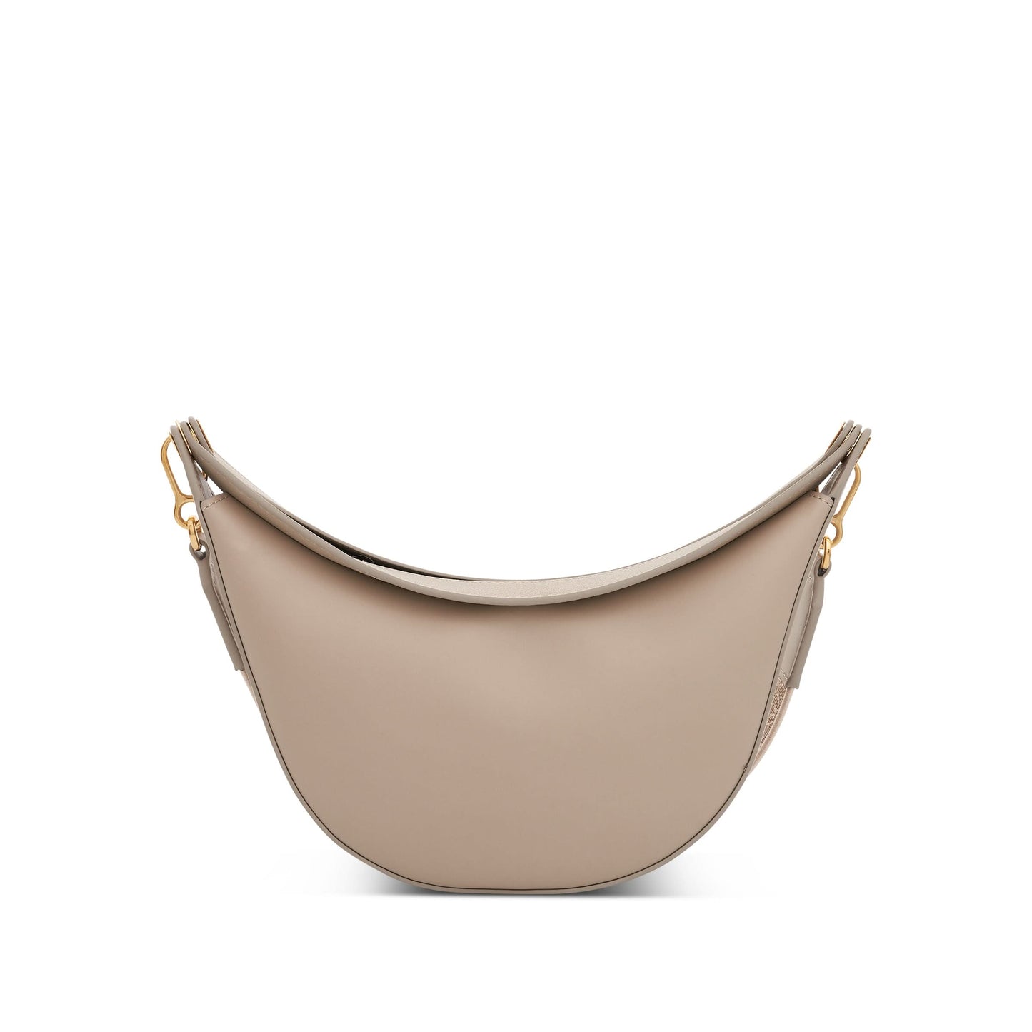 Small Loewe Luna Bag in Satin Calfskin and Jacquard Strap in Light Oat