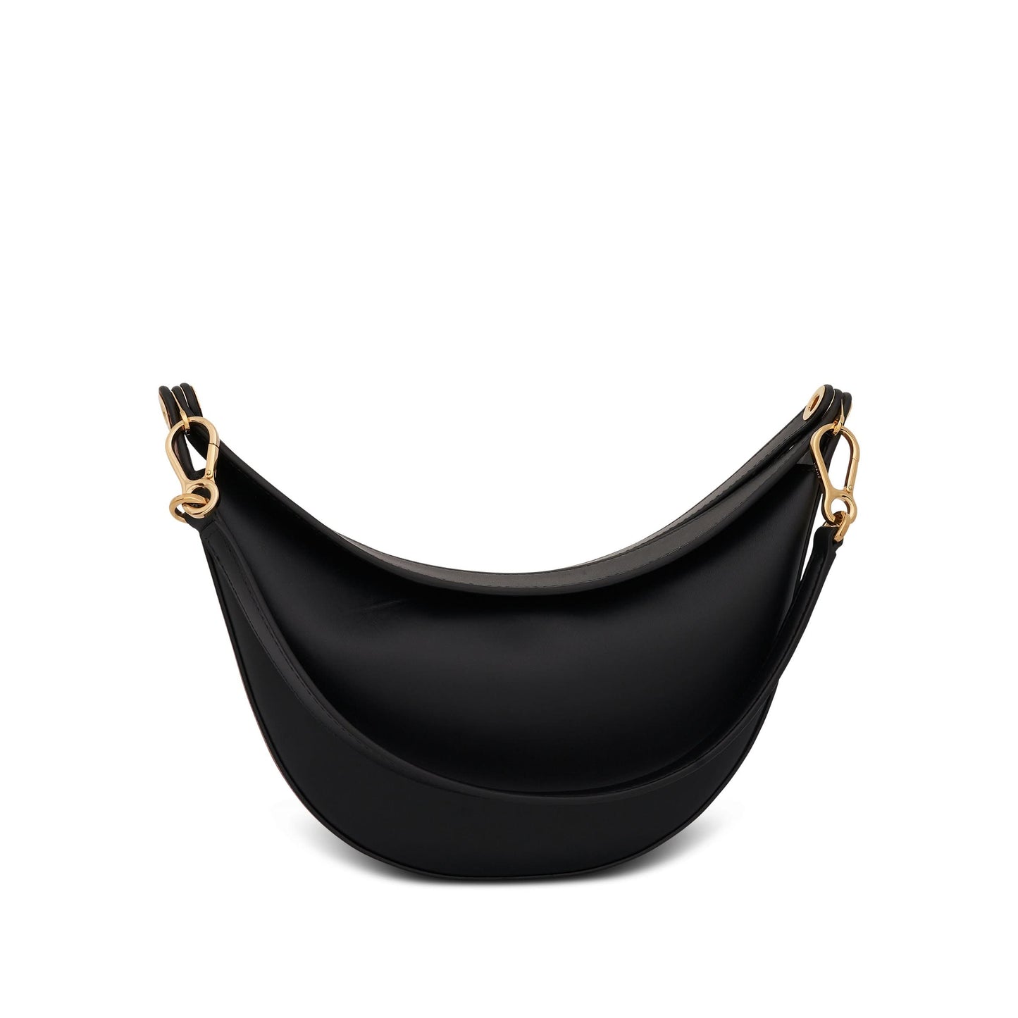 Small Loewe Luna Bag in Satin Calfskin in Black