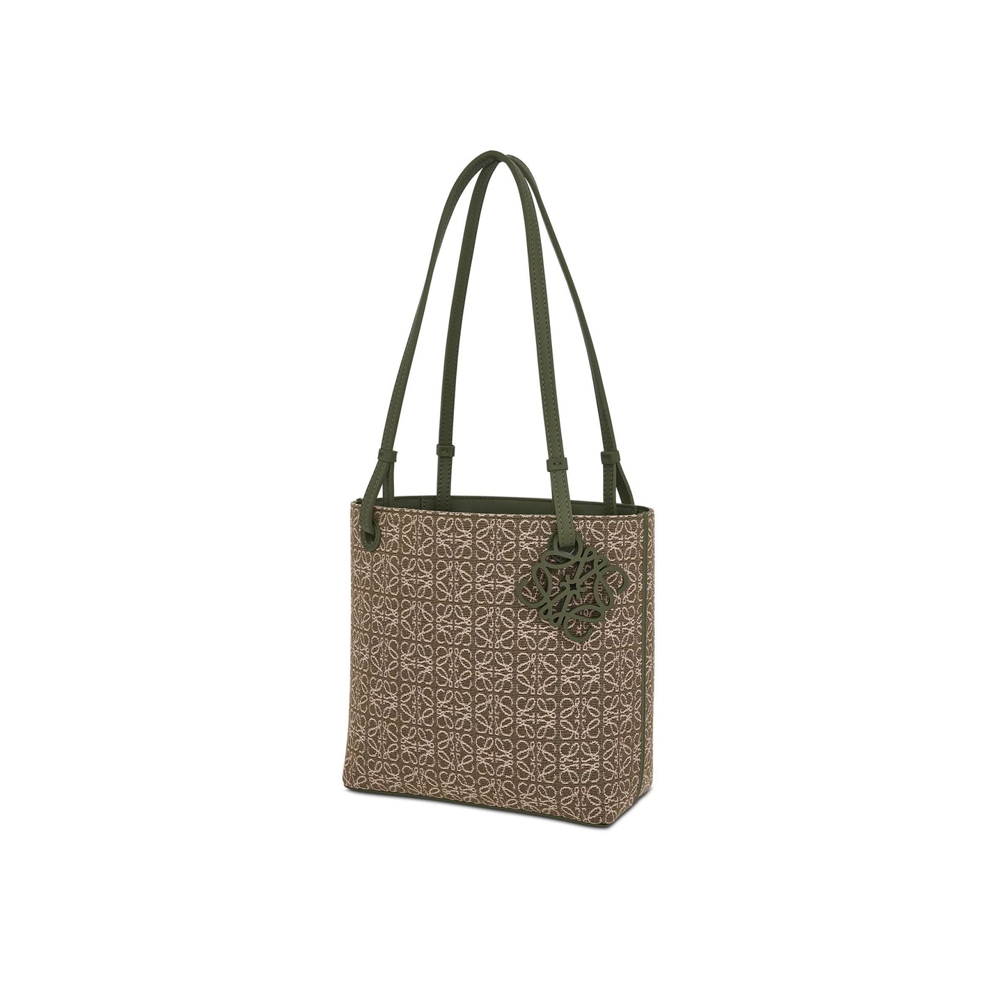 Square Tote Bag Anagram in Green