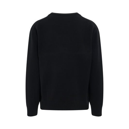 Graphic Crewneck Sweater in Black