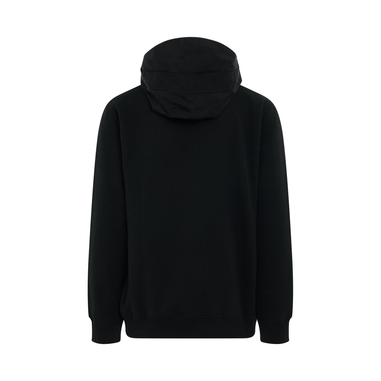 Mid Zip Hoodie in Black