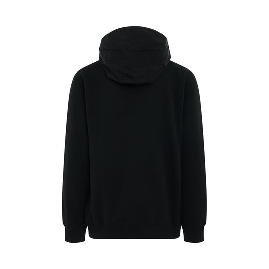 Mid Zip Hoodie in Black