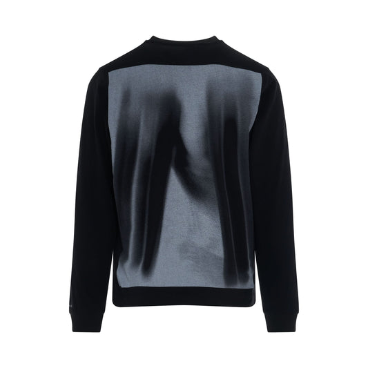 Graphic Printed Long Sleeve T-Shirt in Black