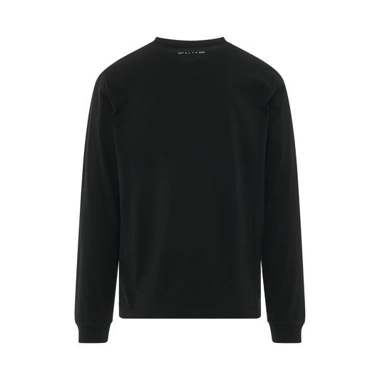 Phantom Logo Long Sleeve T-Shirt in Black