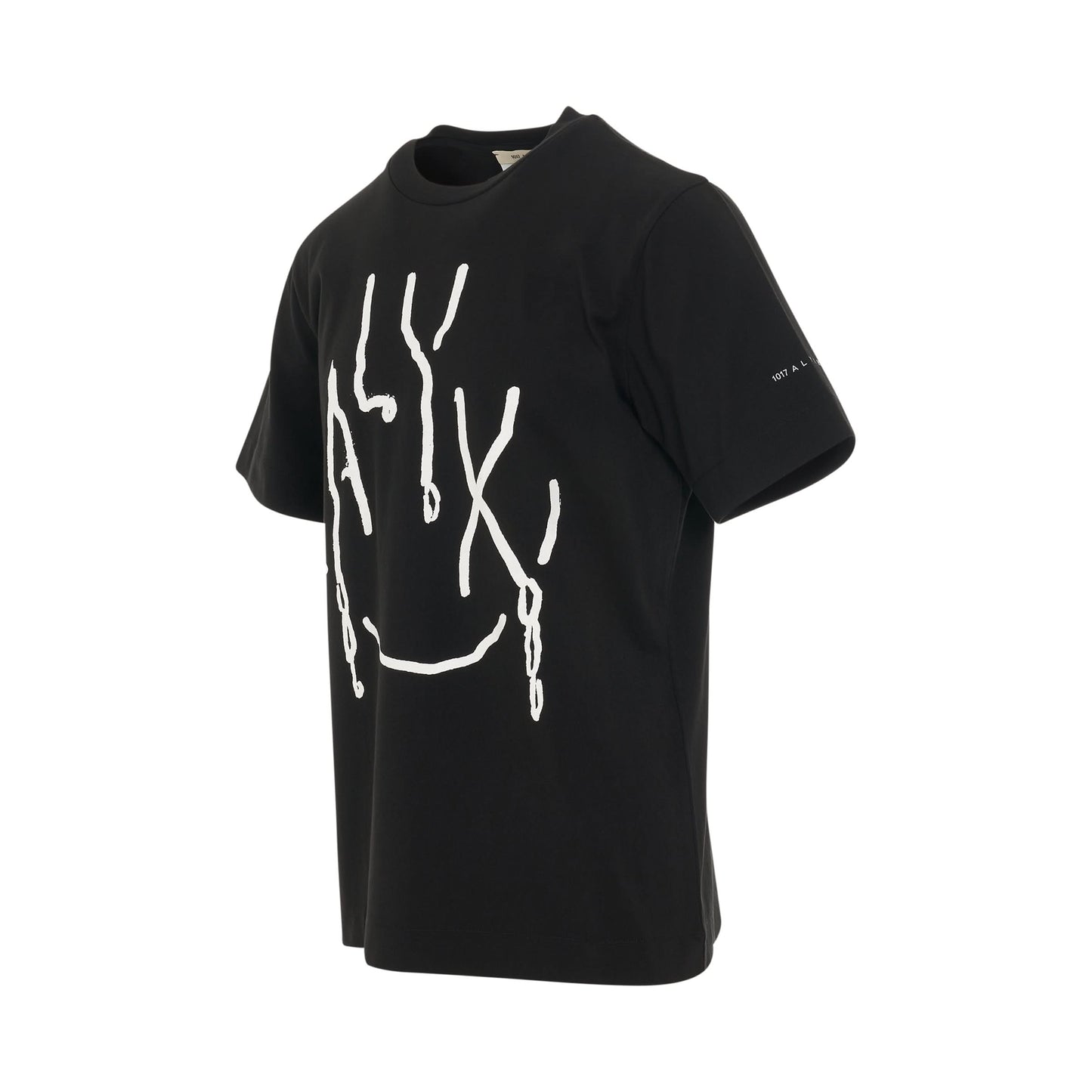 Drippy Logo Print T-Shirt in Black