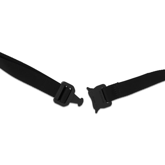 Medium Nylon Buckle Rollercoaster Belt in Black