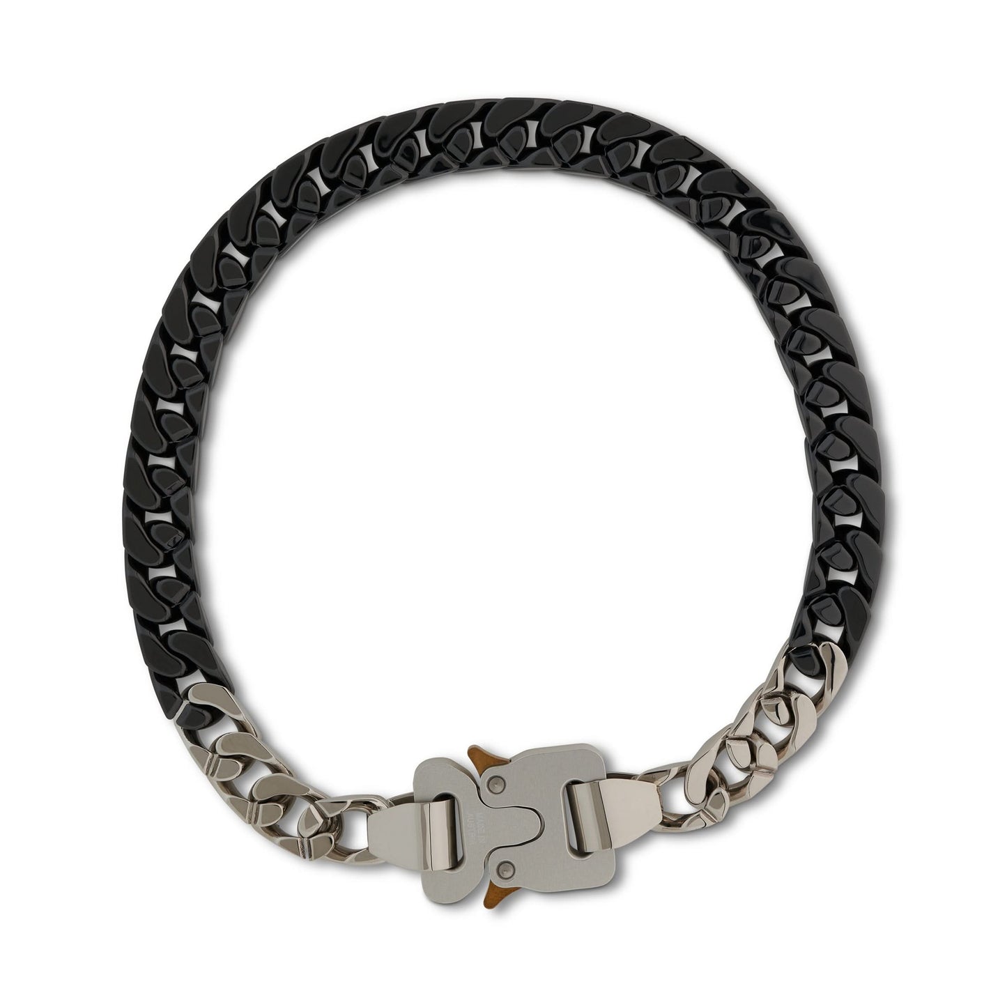 Ceramic Buckle Chain Necklace in Black