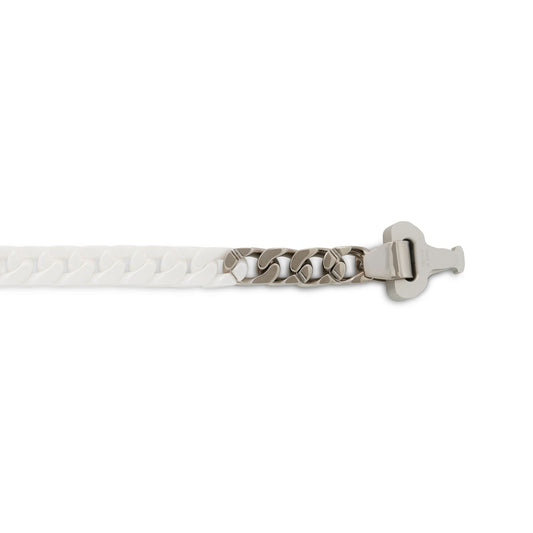 Ceramic Buckle Chain Necklace in White