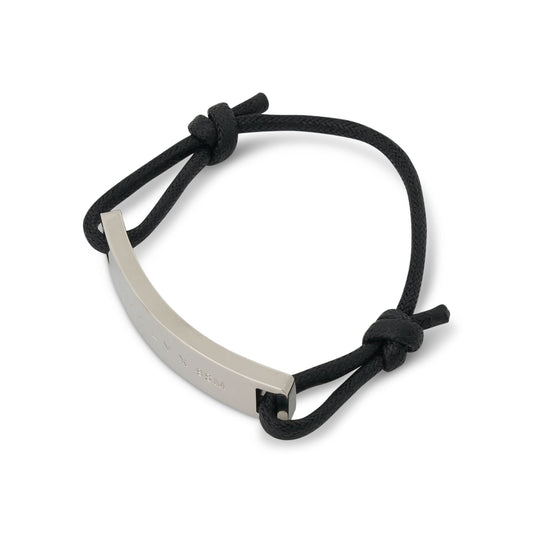 Cord 
Metal Bracelet in Black