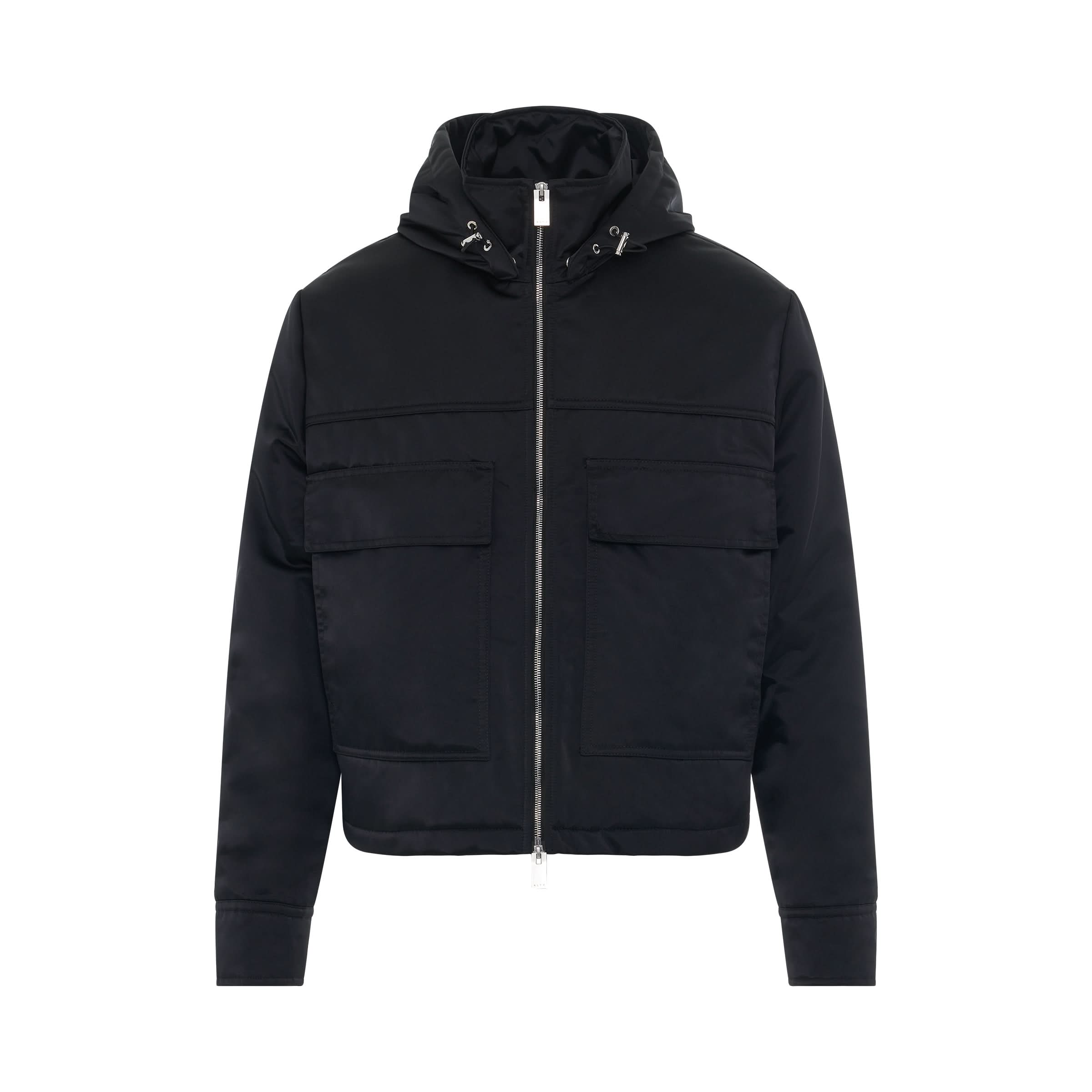 Officer Hooded Jacket in Black