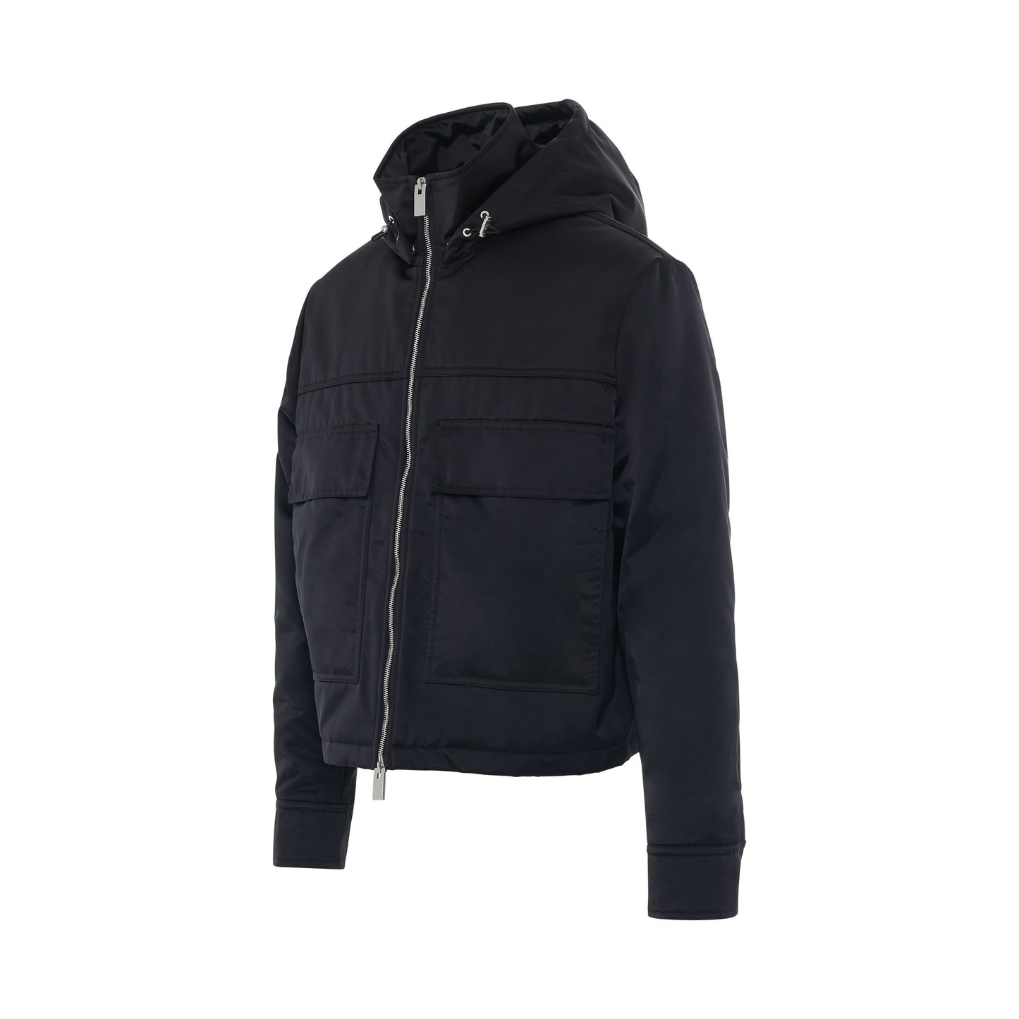 Officer Hooded Jacket in Black