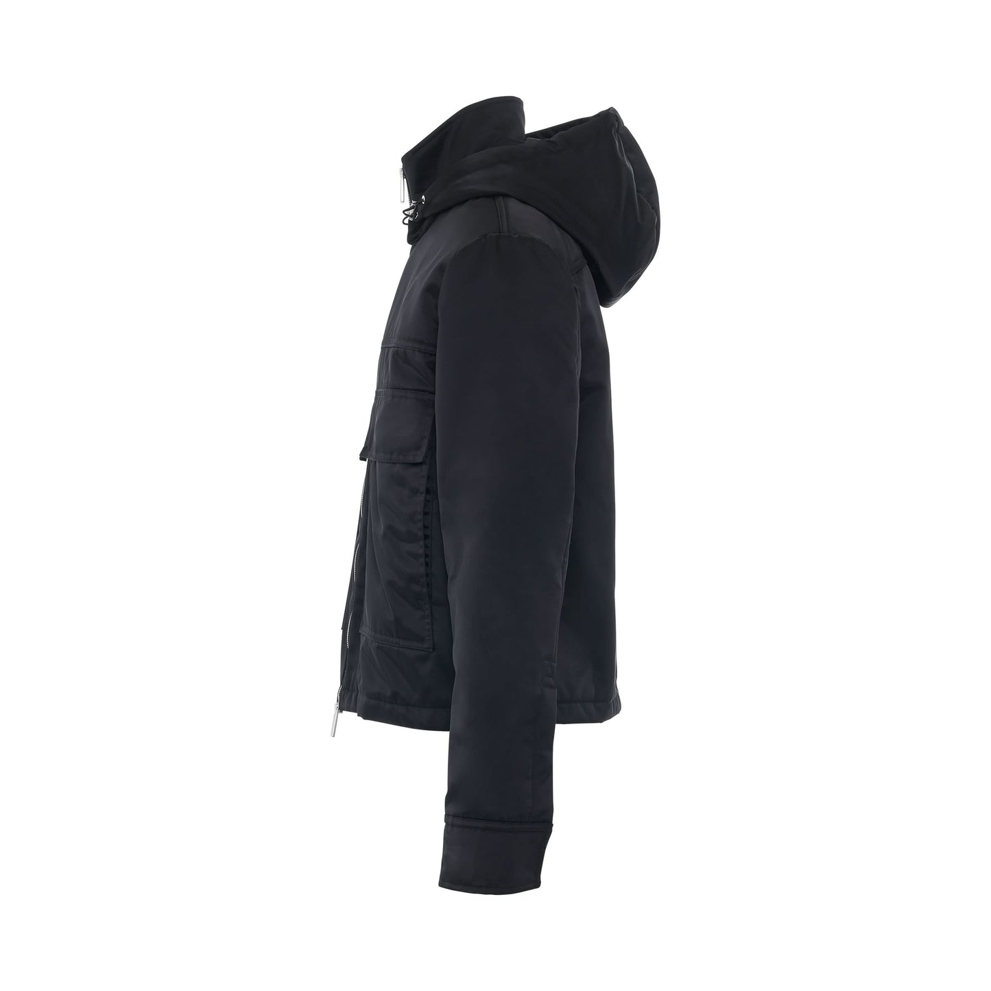 Officer Hooded Jacket in Black