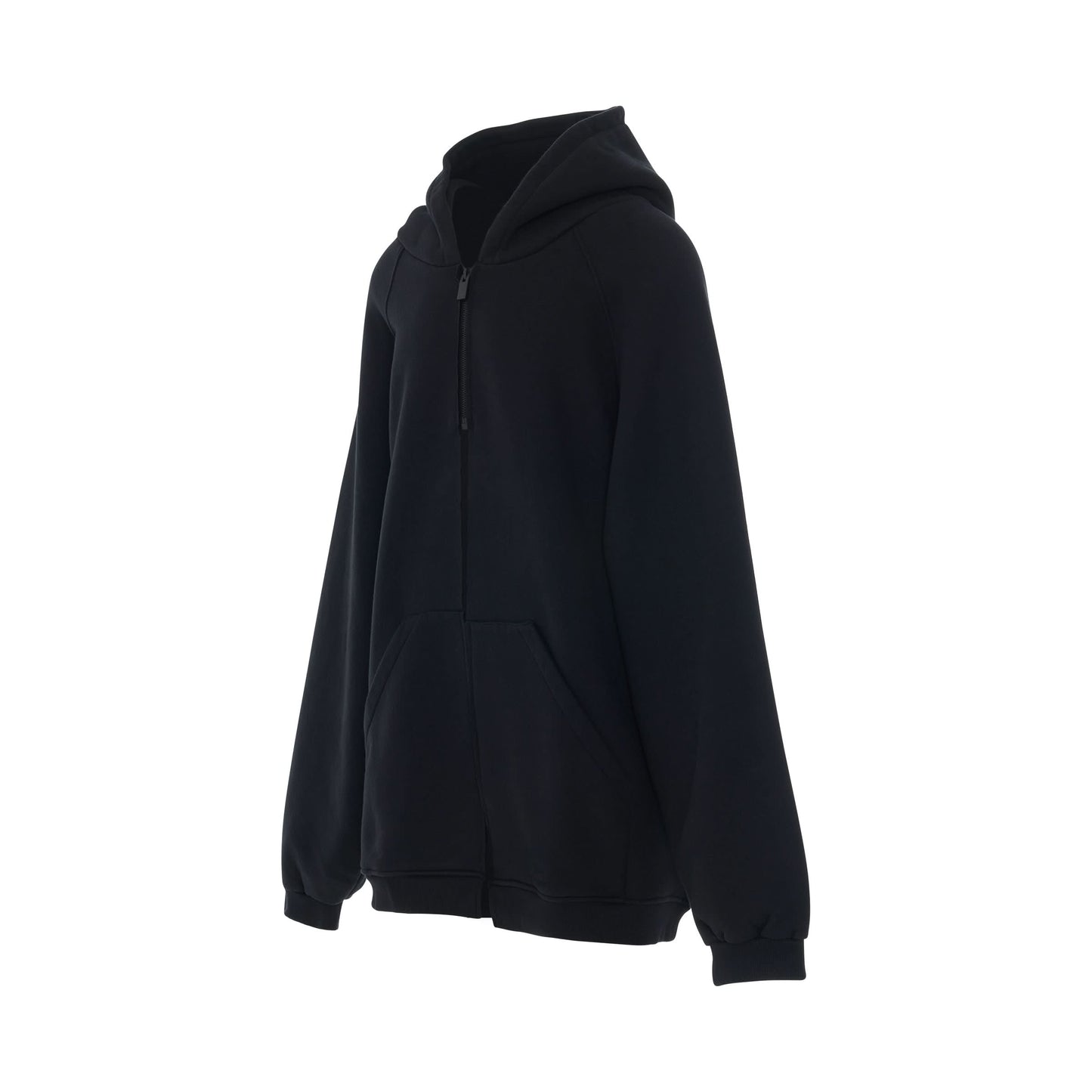 Raw Cut Hoodie in Black