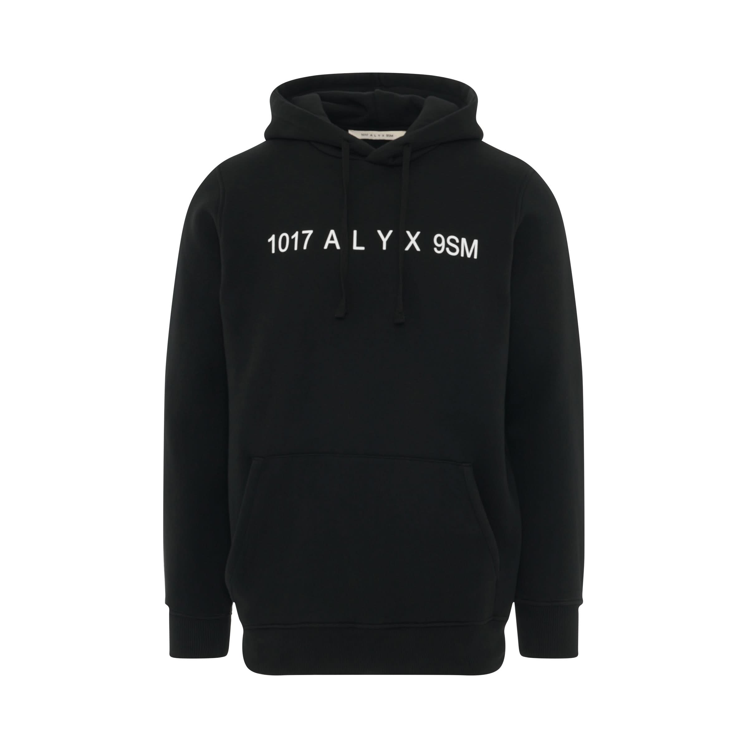 Classic Printed Logo Hoodie in Black