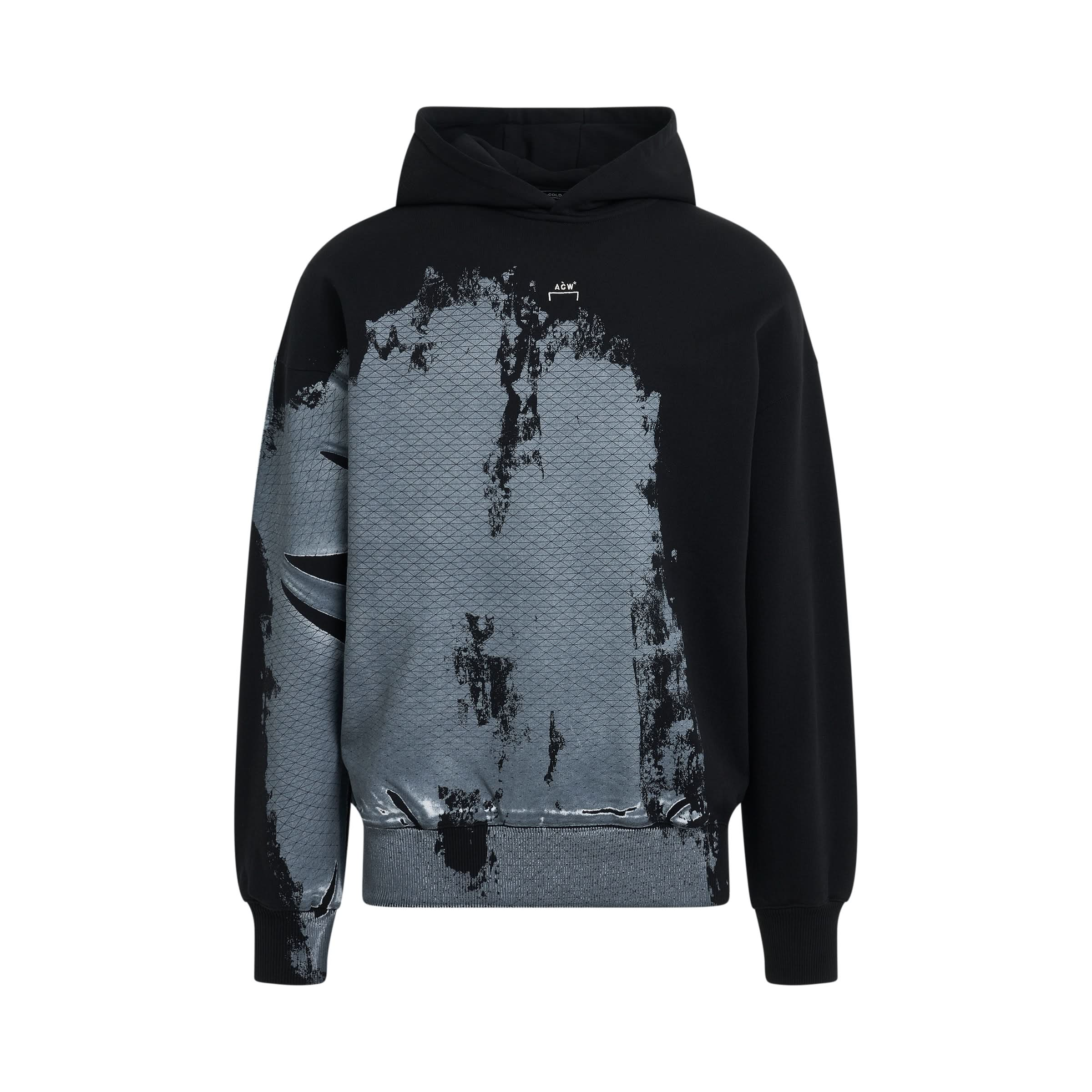 Brushstroke Hoodie in Black