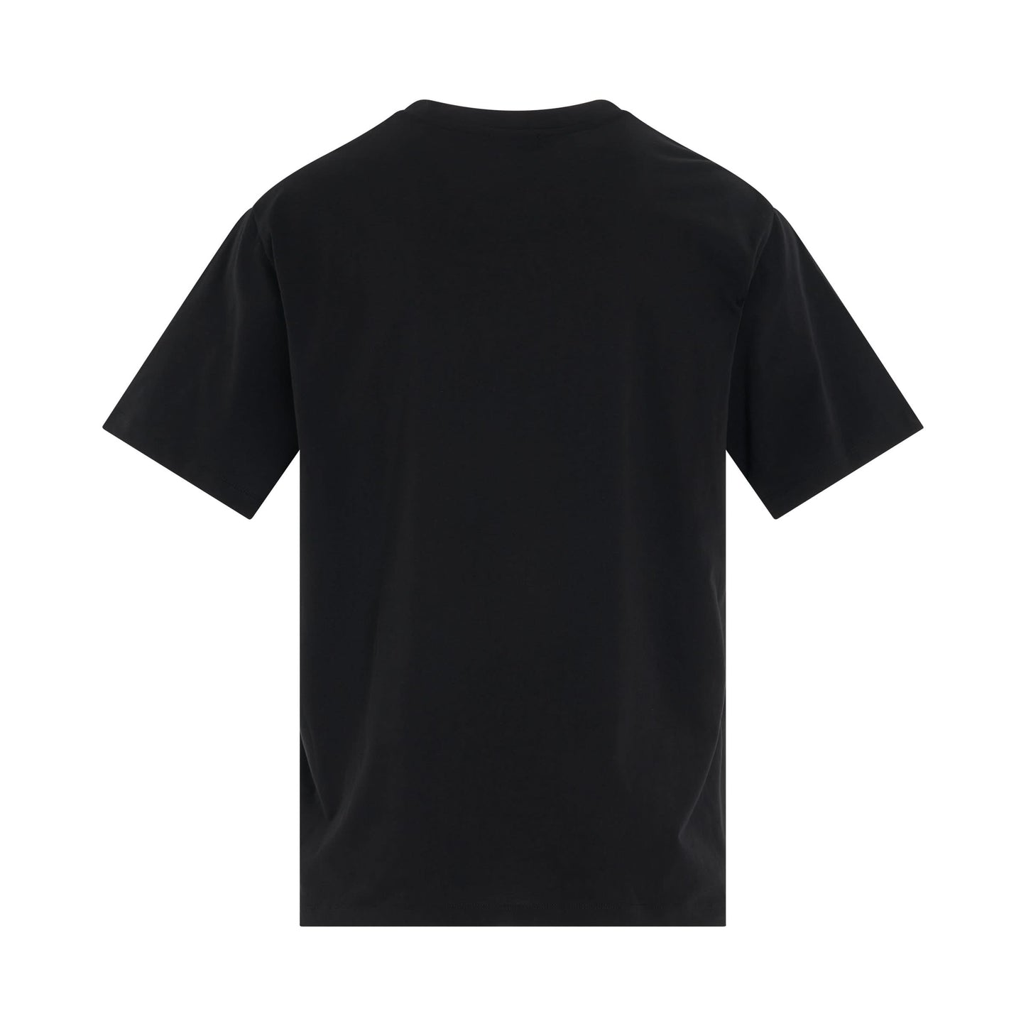 Logo Printed Straight Fit T-shirt in Black/White