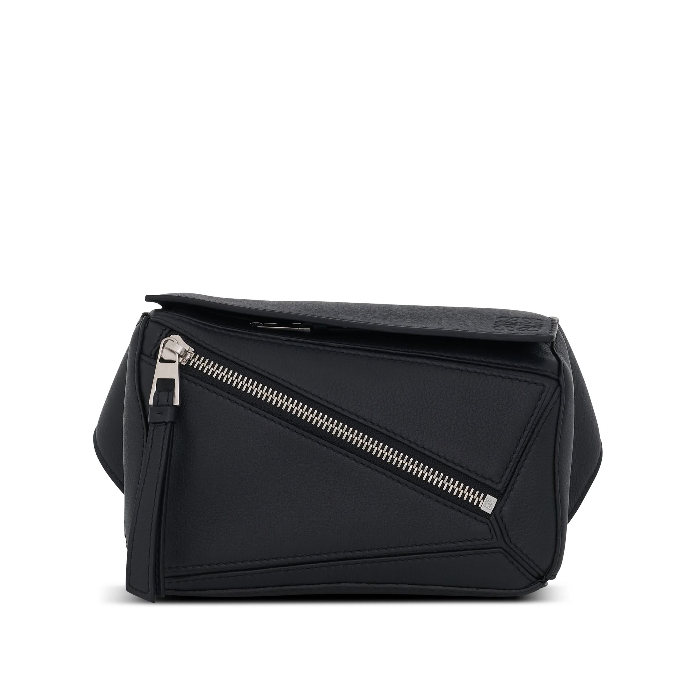 Mini Puzzle Bumbag in Classic Calfskin in Black