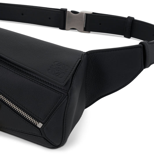 Mini Puzzle Bumbag in Classic Calfskin in Black