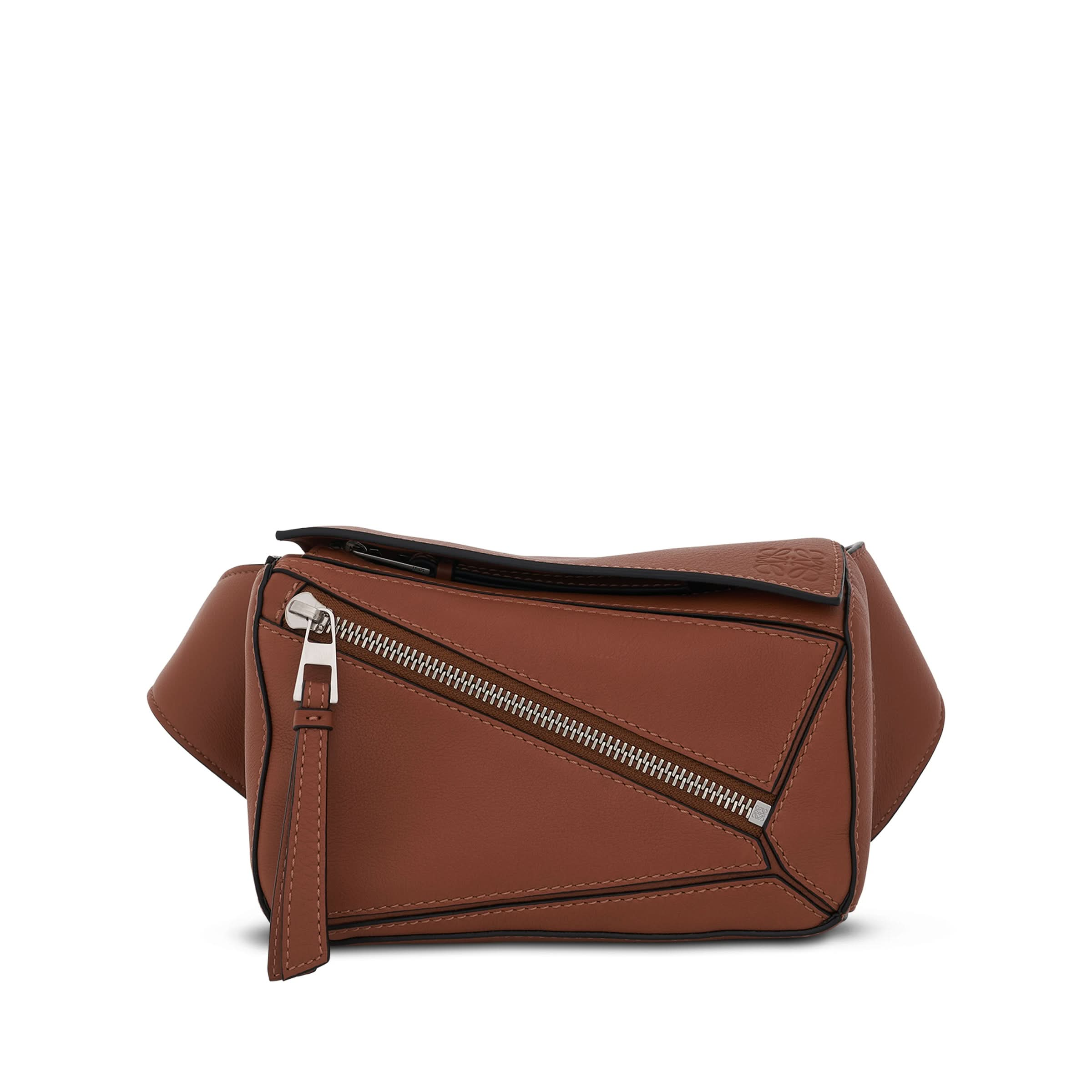 Mini Puzzle Bumbag in Classic Calfskin in Tan