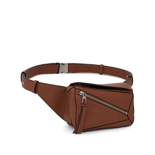 Mini Puzzle Bumbag in Classic Calfskin in Tan