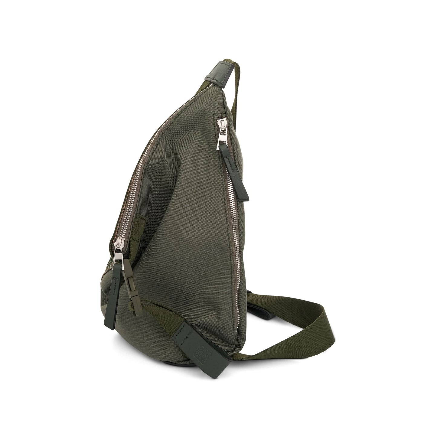 Anton Sling Anagram Jacquard and Canvas Bag in Khaki Green