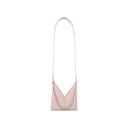 Mini Cut Out Bag in Box Leather in Light Pink