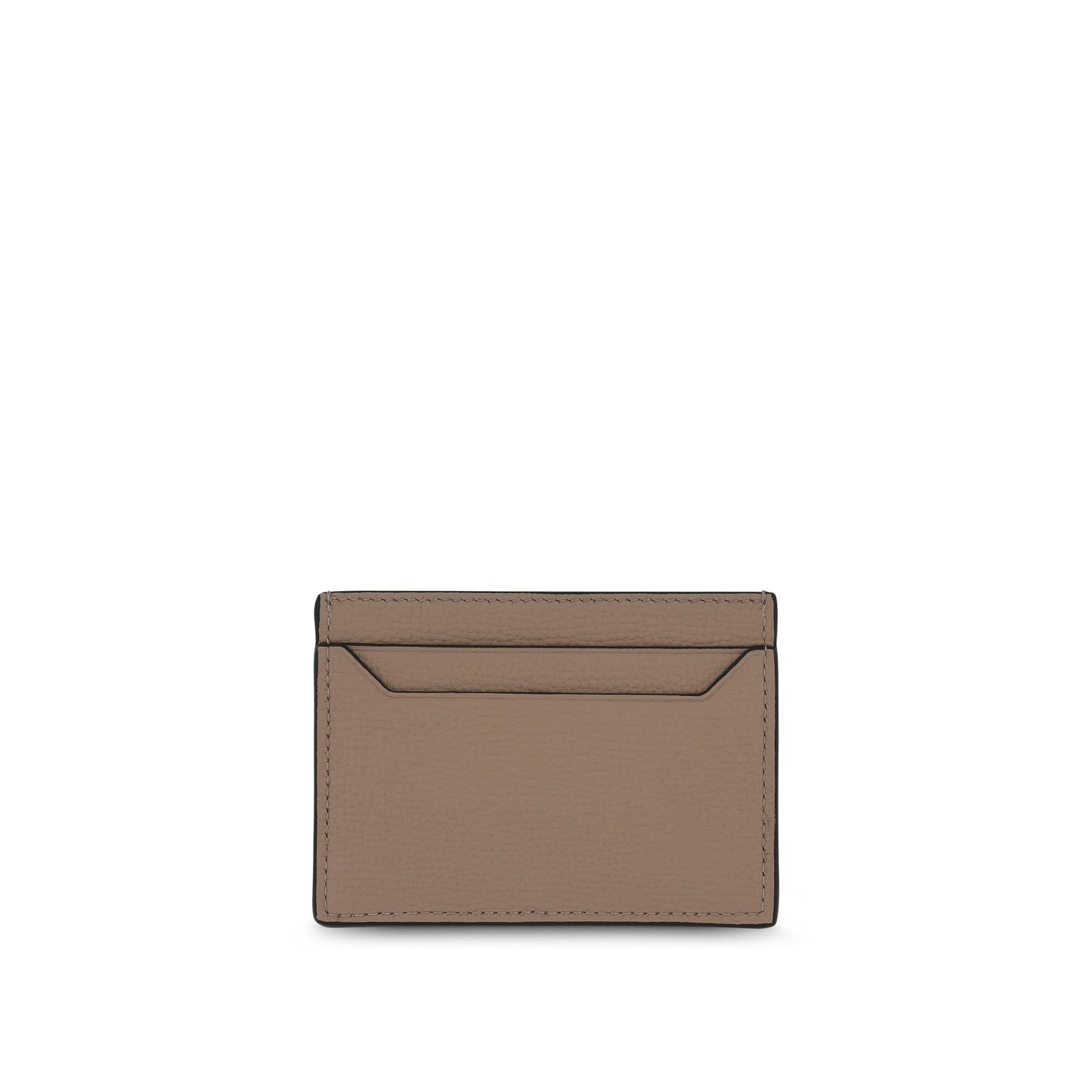 Anagram Plain Cardholder in Pebble Grain Calfskin in Sand