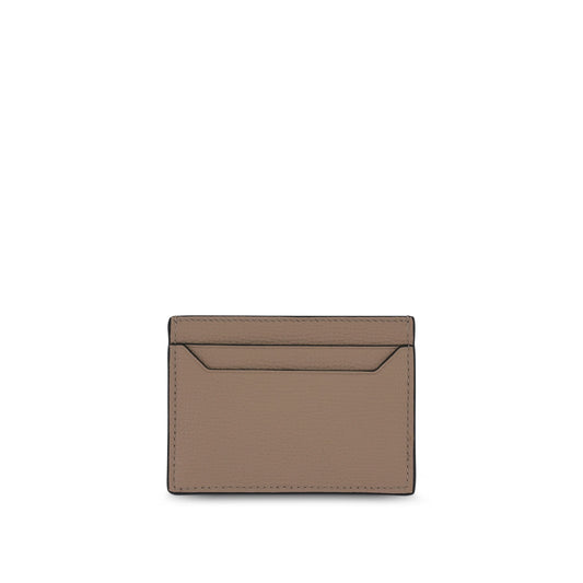 Anagram Plain Cardholder in Pebble Grain Calfskin in Sand