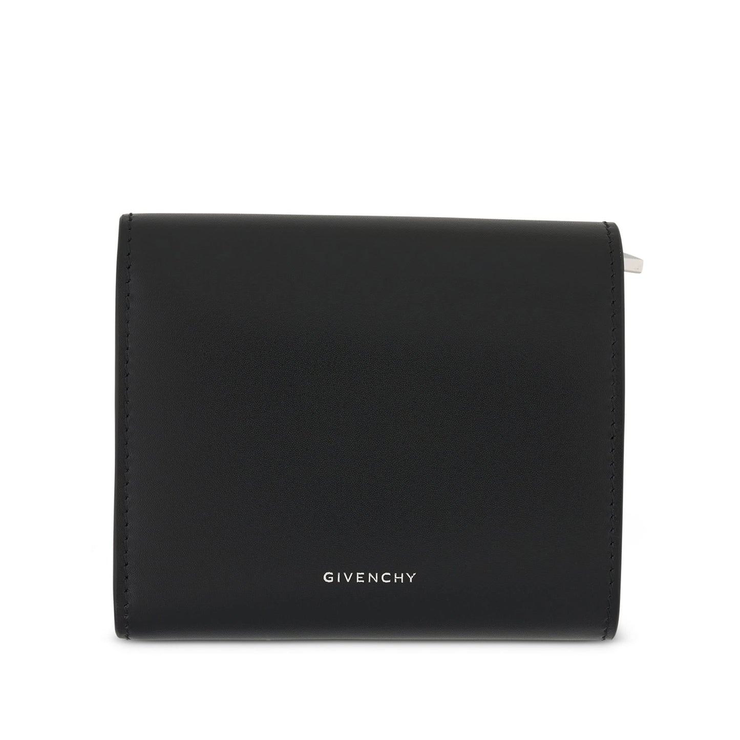 4G Trifold Wallet in Calf Leather in Black