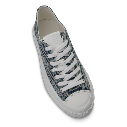 City Low Sneaker in 4G Jacquard in Denim Blue