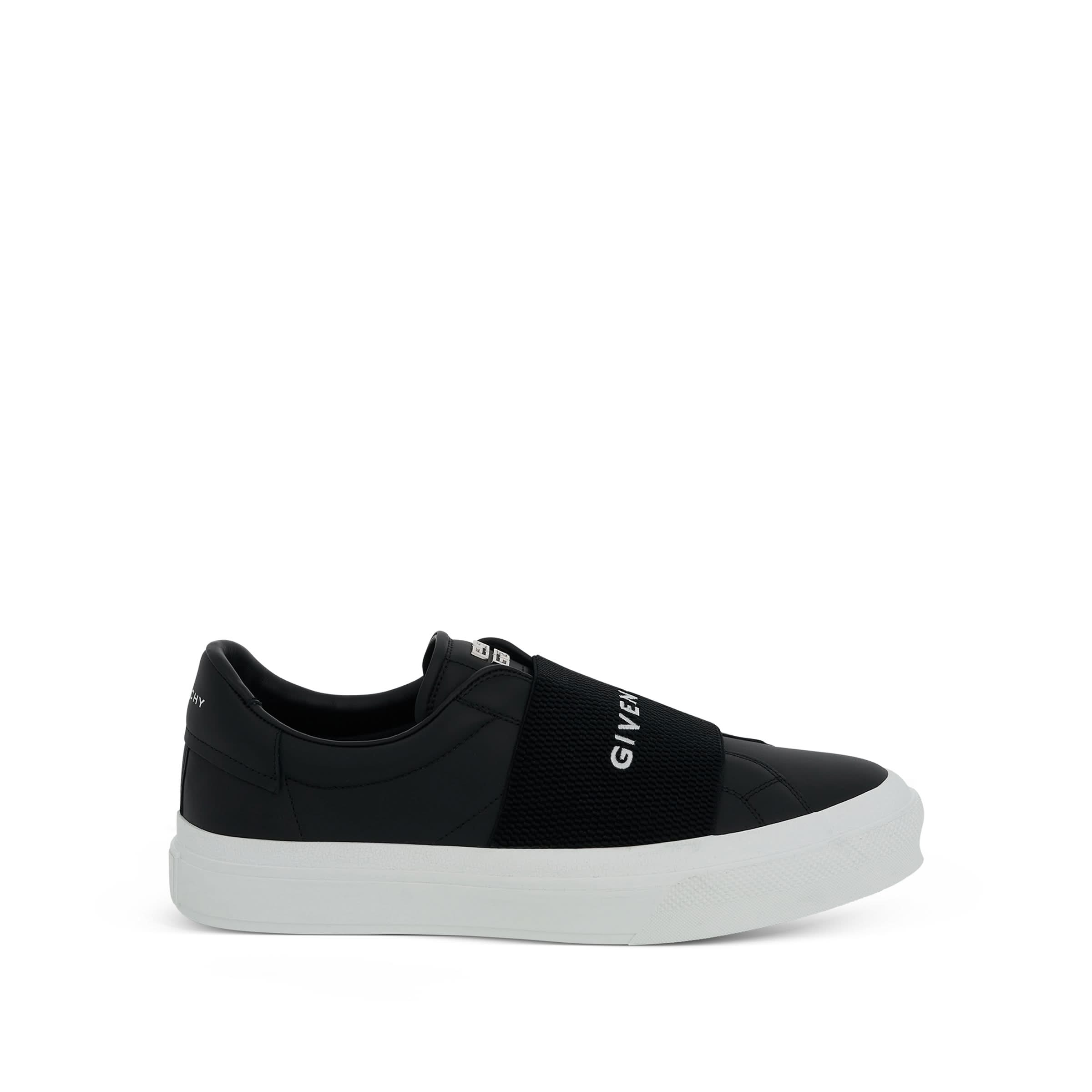 City Court Elastic Band Sneaker in Black