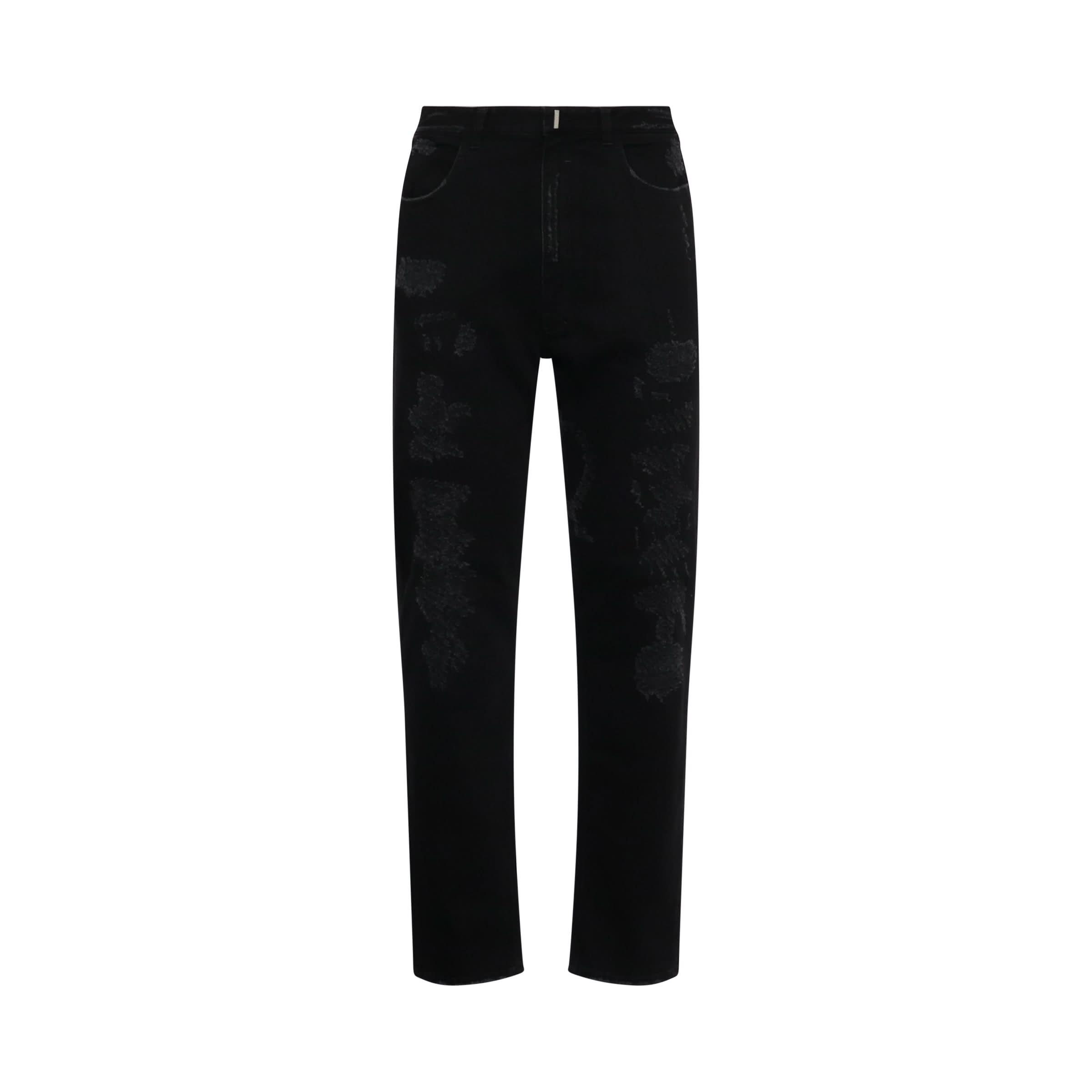 Classic Slim Fit Denim Jeans in Black