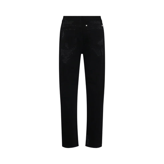 Classic Slim Fit Denim Jeans in Black