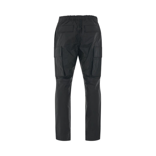 Light Coated Cotton Trousers in Black