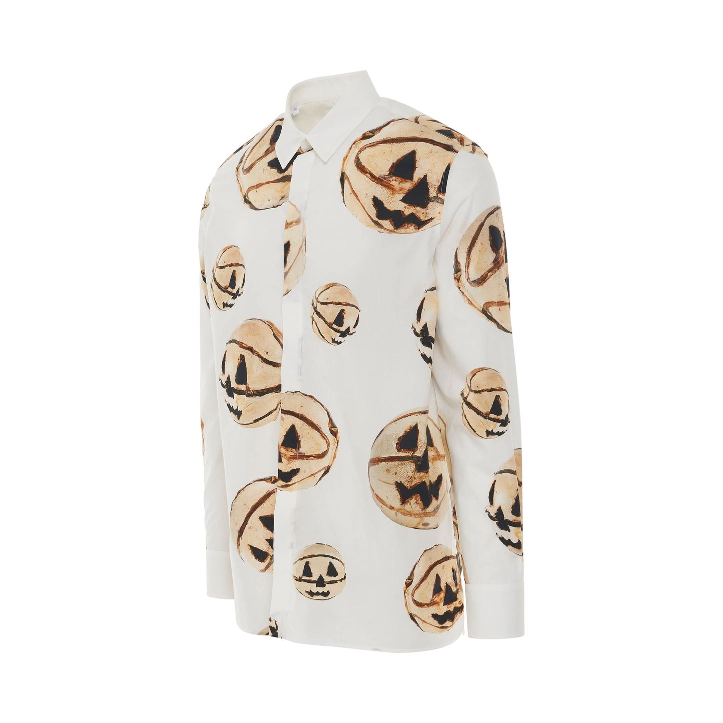 Boxy Fit Print Shirt in White/Yellow