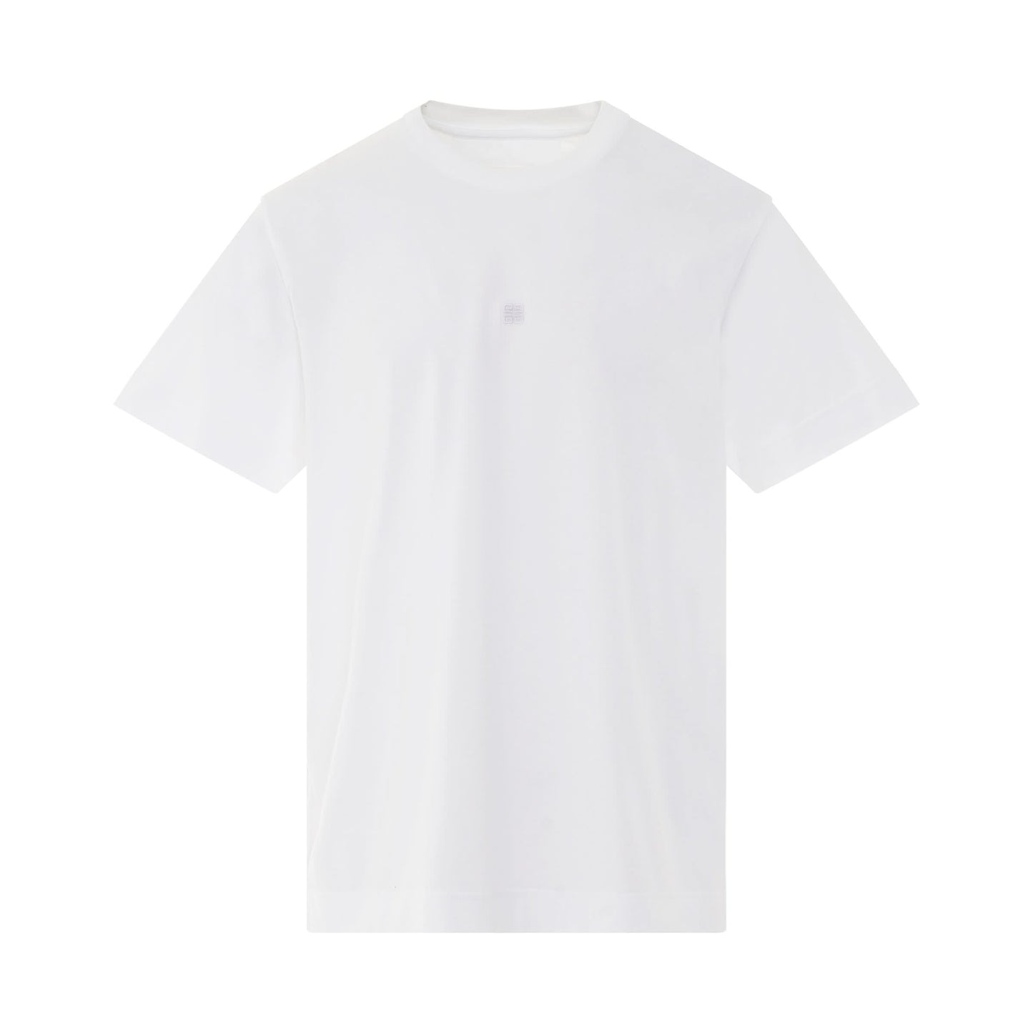 4G Embroidered T-Shirt in White