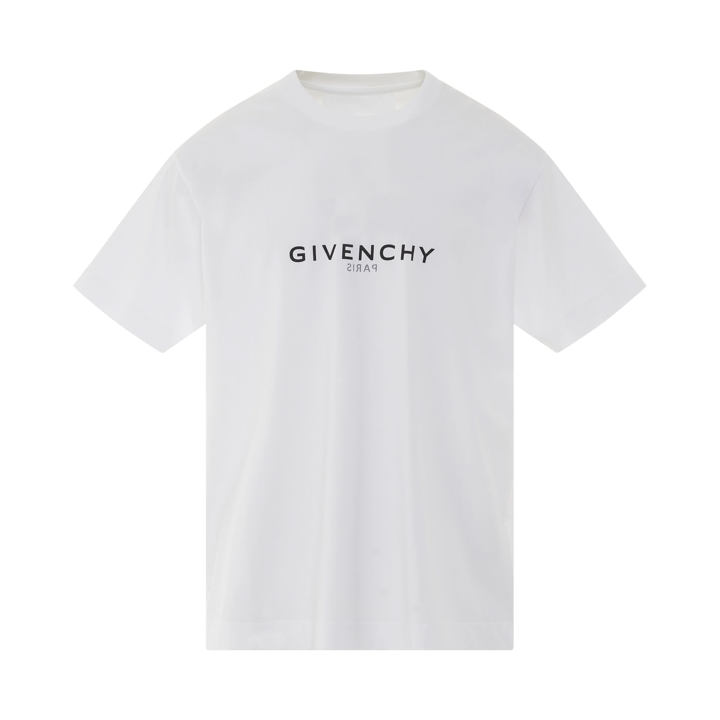 Reverse Logo Oversized T-Shirt in White