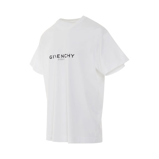 Reverse Logo Oversized T-Shirt in White