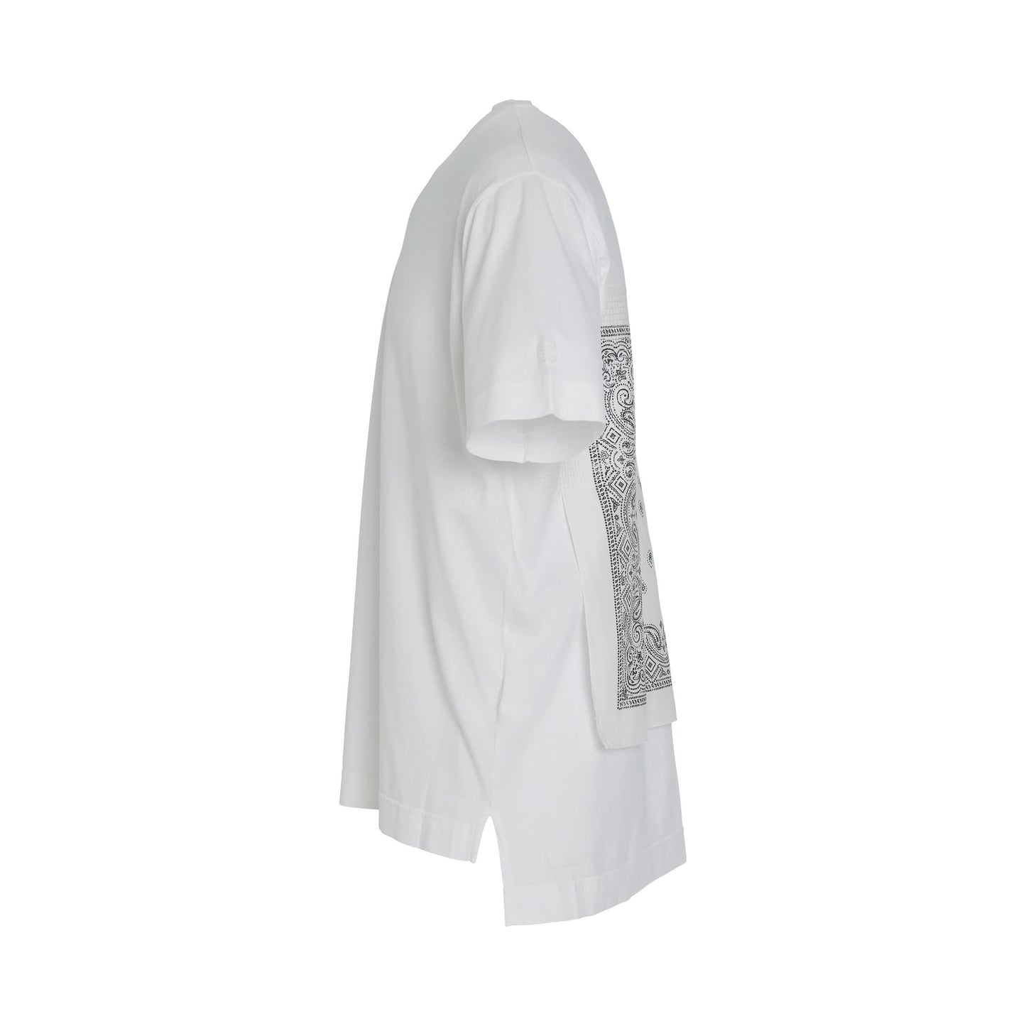 Embroidered Bandanas Washed T-Shirt in White