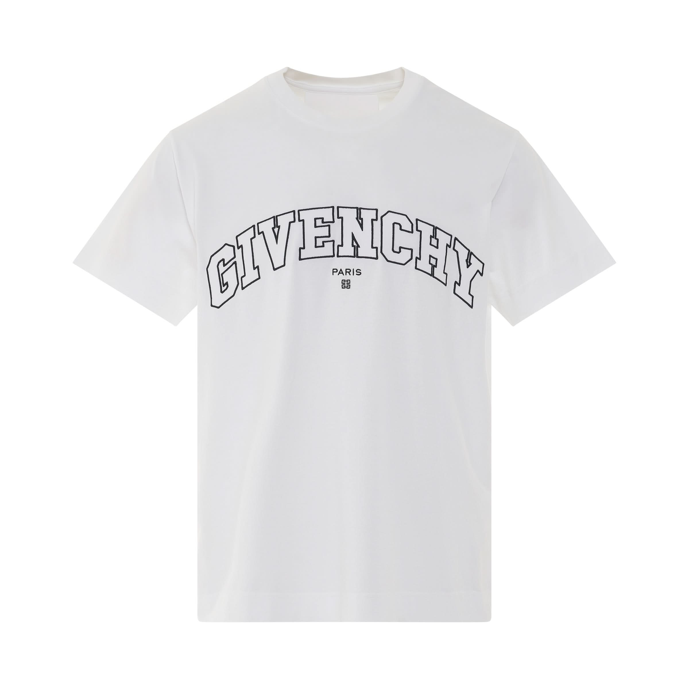 College Logo T-Shirt in White