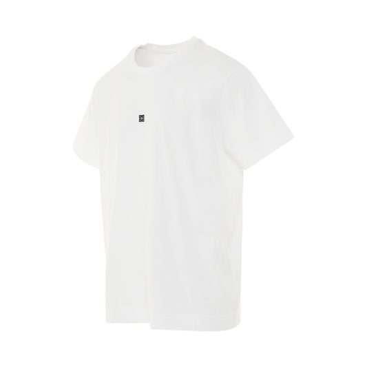 4G Logo Embroidered T-Shirt in White