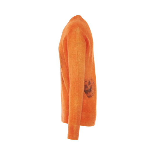 Mixmat Crewneck Print Sweater in Pumpkin